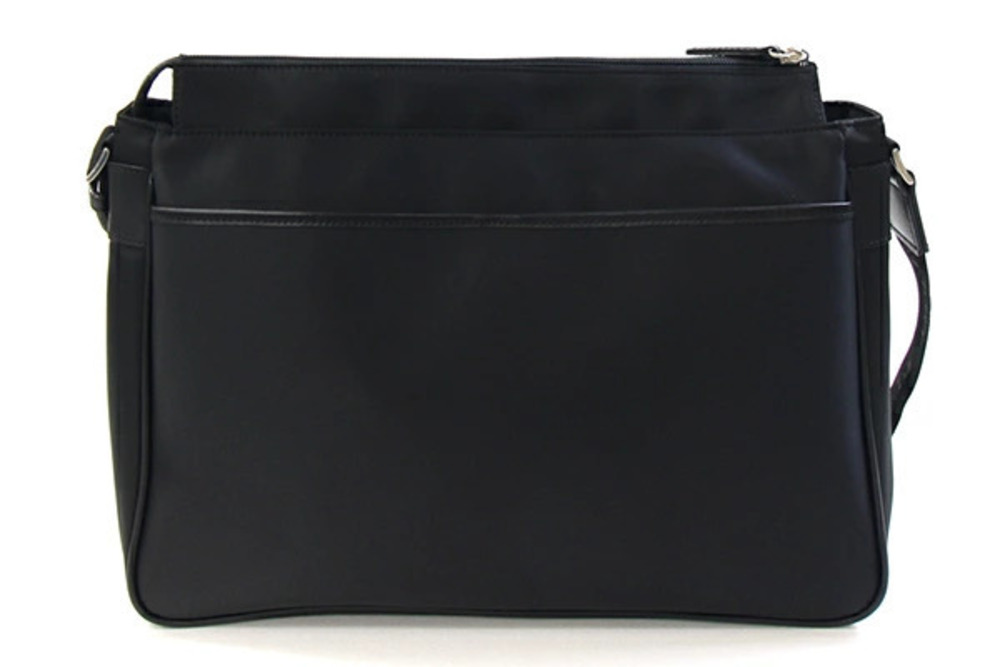 Burberry Shoulder Leather Bag Messenger Label Black Crossbody Check Black